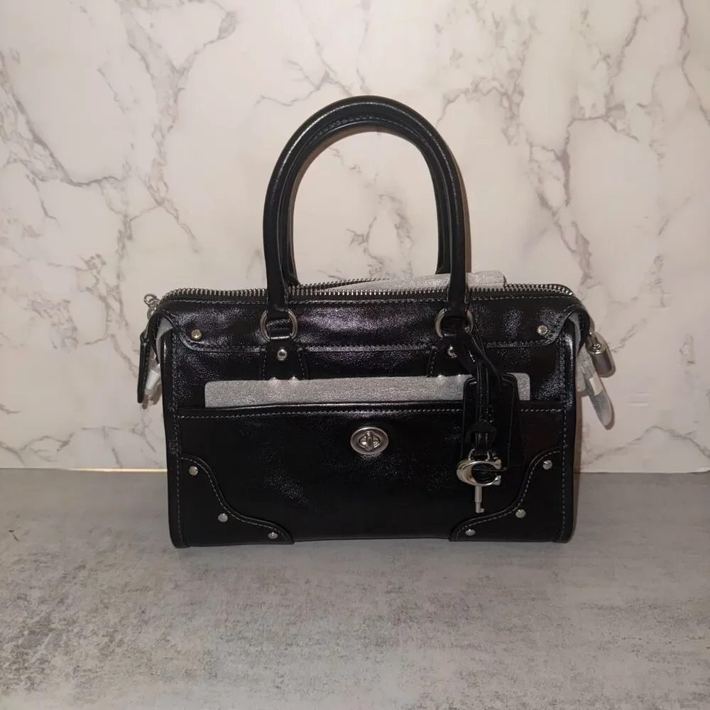 COACH Black Rhyder Satchel Bag 24 NWT